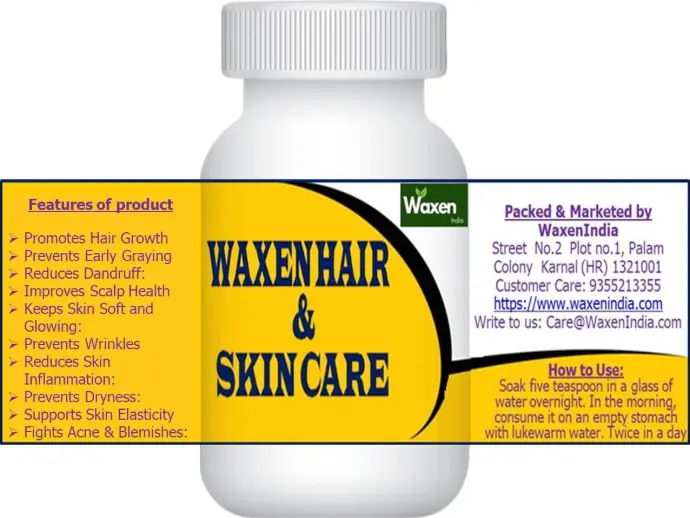 WAXEN HAIR & SKIN CARE Supplement 750gms Container. 🌿Free Gift 💫 Vaidic Hair Oil with hair growth formula 100ml